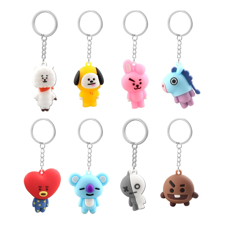 Band Member Personalized Cute Cartoon Keychains For Women Men Jewelry Key Chain Bag Car Pendant